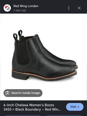 Red Wing Shoes Black Leather Chelsea Ankle Boots